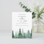 水の色素朴松の森の日付を保存 案内ポストカード (スタンド正面)