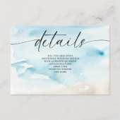 水の色素朴海シーサマービーチ結婚式 エンクロージャーカード (正面)