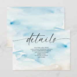 水の色素朴海シーサマービーチ結婚式 エンクロージャーカード