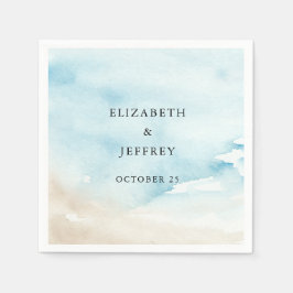 水の色素朴海シーサマービーチ結婚式 スタンダードカクテルナプキン