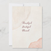 水の色素朴燃えたオレンジ色の感謝祭ディナー 招待状 (裏面)