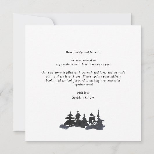 水の色素朴私たちは森の山を移動した 案内状 (裏面)