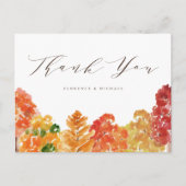 水の色素朴秋の森秋ありがとう ポストカード (正面)