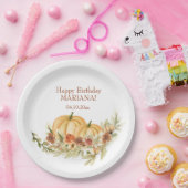 水の色素朴秋カボチャ誕生日パーティー ペーパープレート (パーティー)