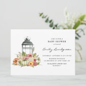 水の色素朴秋ハーベストランタンベビーシャワー 招待状 (スタンド正面)