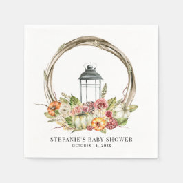 水の色素朴秋ハーベストリースベビーシャワー スタンダードカクテルナプキン