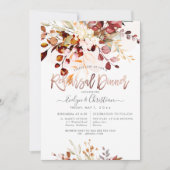 水の色素朴秋ユーカリのリハーサルディナー 招待状 (正面)