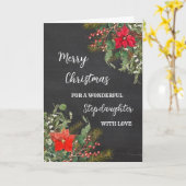 水の色素朴継娘メリークリスマス カード (黄色い花)