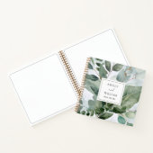 水の色素朴緑のセージ結婚のゲストブック ノートブック (内部)