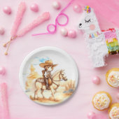 水の色素朴西カウボーイ赤ちゃんシャワー ペーパープレート (パーティー)