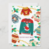 水の色素朴醜いセーターのクリスマスパーティー 招待状 (裏面)