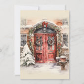 水の色素朴雪クリスマスオープンハウス 招待状 (裏面)