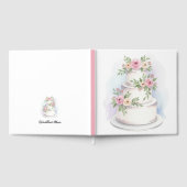 水の色結婚のケーキ結婚式の日ゲストブック ゲストブック (全面)