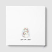 水の色結婚のケーキ結婚式の日ゲストブック ゲストブック (裏面)