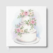 水の色結婚のケーキ結婚式の日ゲストブック