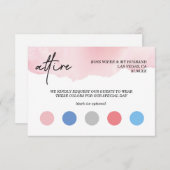 水の色結婚のドレスコード エンクロージャーカード (正面/裏面)