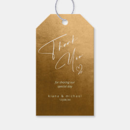 水の色結婚の感謝の秋の金ゴールドID786 ギフトタグ