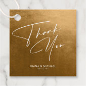 水の色結婚の感謝の秋の金ゴールドID786 フェイバータグ (正面)