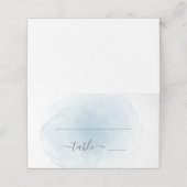 水の色結婚の プレイスカード (外部開封)