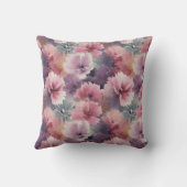 水の色絵を描のソフトエッジ花模様スローPi クッション (裏面)