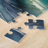 水の色絵を描のトロピカルビーチ夕日 ジグソーパズル (側面)