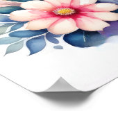 水の色絵を描のフローラかわいいチビ（小さくかわいく書いた感じ）1:1 ポスター (角)