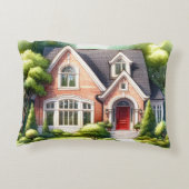 水の色絵を描のホーム装飾用クッション アクセントクッション (裏面)