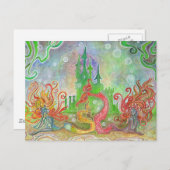 水の色絵を描のマーメイド湖 –  ポストカード (正面/裏面)