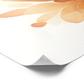 水の色絵を描のヤシの木のポット ポスター (角)