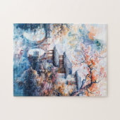 水の色絵を描の中国寺と水 ジグソーパズル (横)