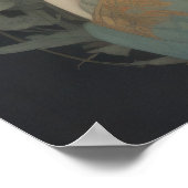 水の色絵を描の美しいアジア ポスター (角)