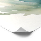 水の色絵を描の美しい女性の水ニンフ ポスター (角)