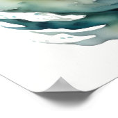 水の色絵を描の美しい水ニンフII ポスター (角)