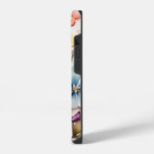 水の色絵を描の花。 iPhoneケース (左側面)