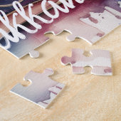 水の色絵を描の（ユダヤ教）メノラーハッピーハヌカー ジグソーパズル (側面)