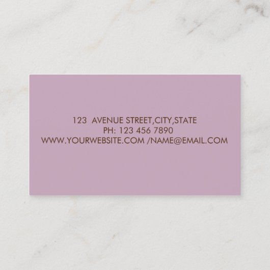 水の色絵を描スプラッストライプシュ、クールロータス 名刺 (裏面)