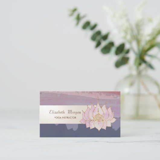 水の色絵を描スプラッストライプシュ、クールロータス 名刺 (スタンド正面)