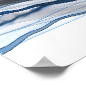 水の色絵を描デザインを追加引用文ウォールアート ポスター (角)