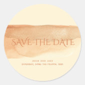 水の色絵を描洗い日付を保存 ラウンドシール (正面)