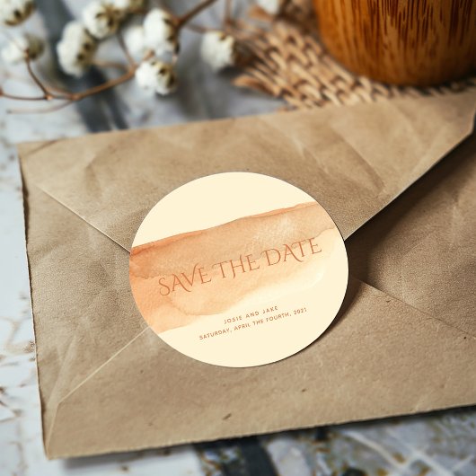 水の色絵を描洗い日付を保存 ラウンドシール