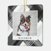 水の色絵を描緑のプライドペット写真クリスマス セラミックオーナメント (左)