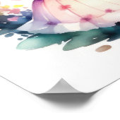 水の色絵画のかわいいチビ(小さくかわいく書いた感じ)2 Female IV ポスター (角)