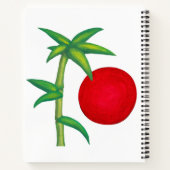 水の色絵画のアジアのスピリットサン竹 ノートブック (裏面)