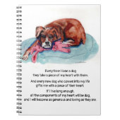 水の色絵画のアップと癒しの損失メッセージ ノートブック (正面)