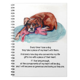 水の色絵画のアップと癒しの損失メッセージ ノートブック