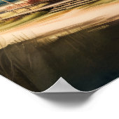 水の色絵画のアンティークカントリーストア ポスター (角)