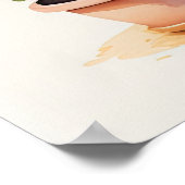 水の色絵画のトピアリーポット ポスター (角)