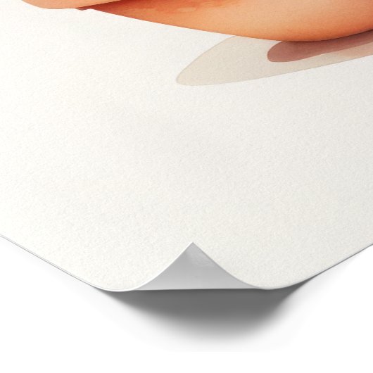 水の色絵画のハウスプラントポットIV ポスター (角)