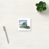 水の色絵画のファンタジー要塞の城の生活 ポストイット (オフィス)