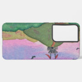 水の色絵画のファンタジー要塞の城自然 SAMSUNG GALAXYケース (左側面)